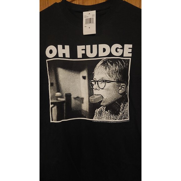 A Christmas Story Oh Fudge Adult Vintage Graphic Tee Medium New with Tags - Picture 2 of 3